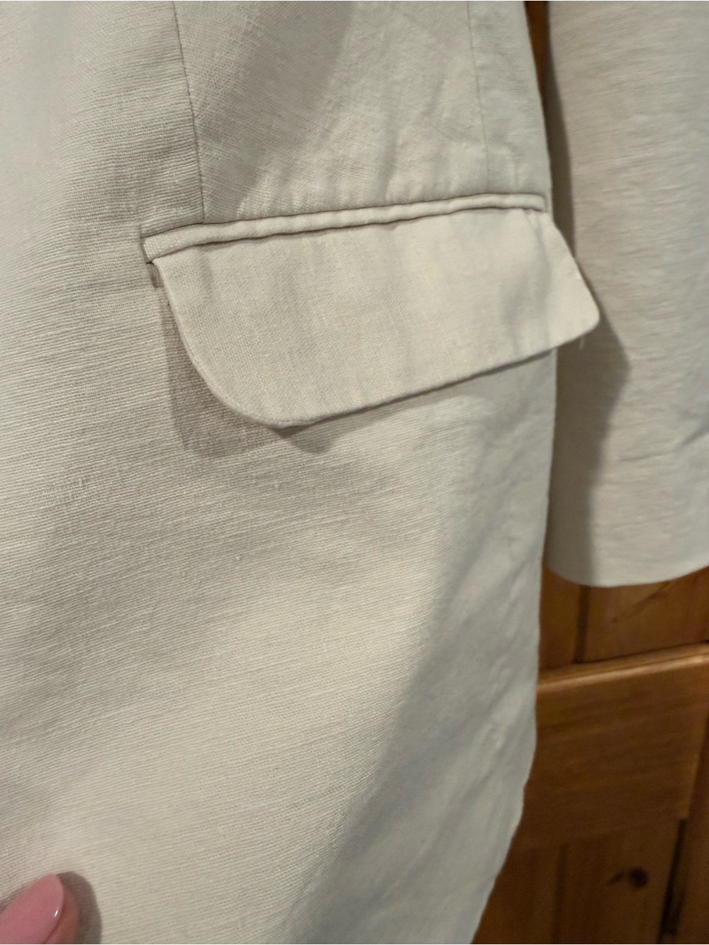 Express Cream Linen Blazer - Picture 3 of 4